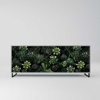 SUCCULENT JUNGLE 3-Door Sideboard in Grey Finish