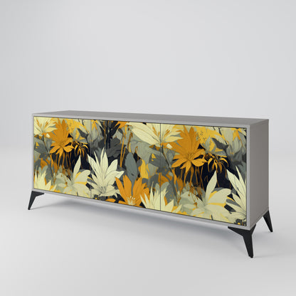 SUNKISSED LILY 3-Door Sideboard in Grey Finish