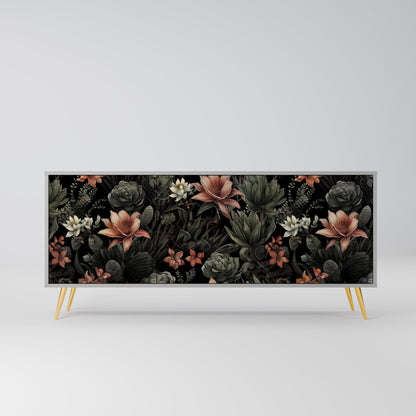 SECRET VERDURE 3-Door Sideboard in Grey Finish