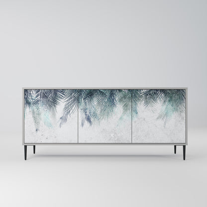 PALM VEIL 3-Door Sideboard in Grey Finish