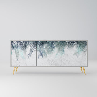 PALM VEIL 3-Door Sideboard in Grey Finish