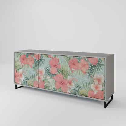 HAWAIIAN SPIRIT 3-Door Sideboard in Grey Finish