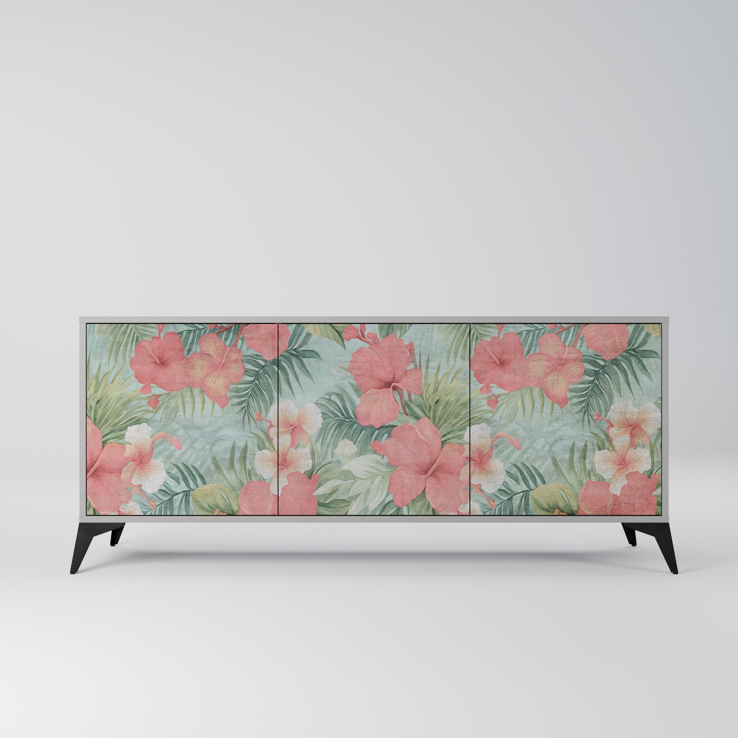 HAWAIIAN SPIRIT 3-Door Sideboard in Grey Finish