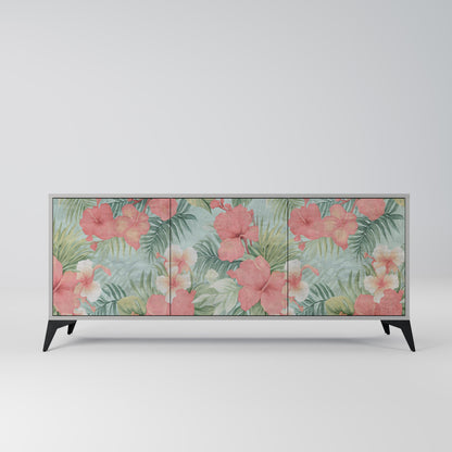 HAWAIIAN SPIRIT 3-Door Sideboard in Grey Finish