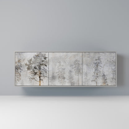 FADE IN THE TREES 3-Door Sideboard in Grey Finish