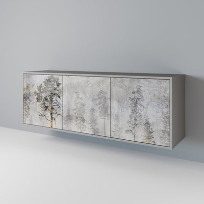 FADE IN THE TREES 3-Door Sideboard in Grey Finish