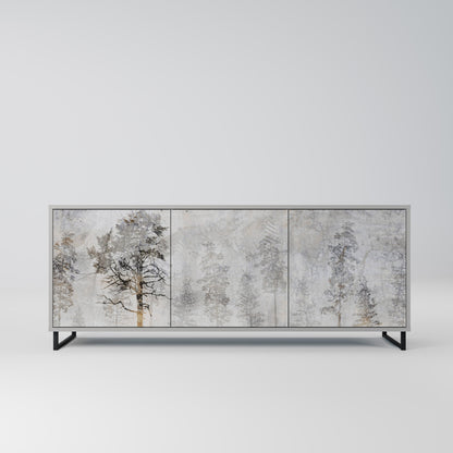 FADE IN THE TREES 3-Door Sideboard in Grey Finish