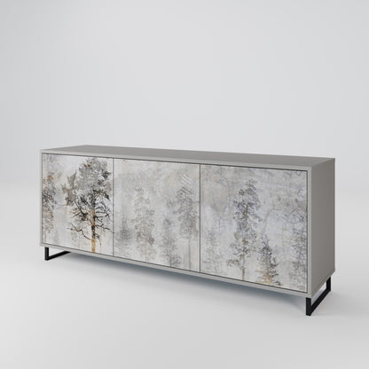 FADE IN THE TREES 3-Door Sideboard in Grey Finish