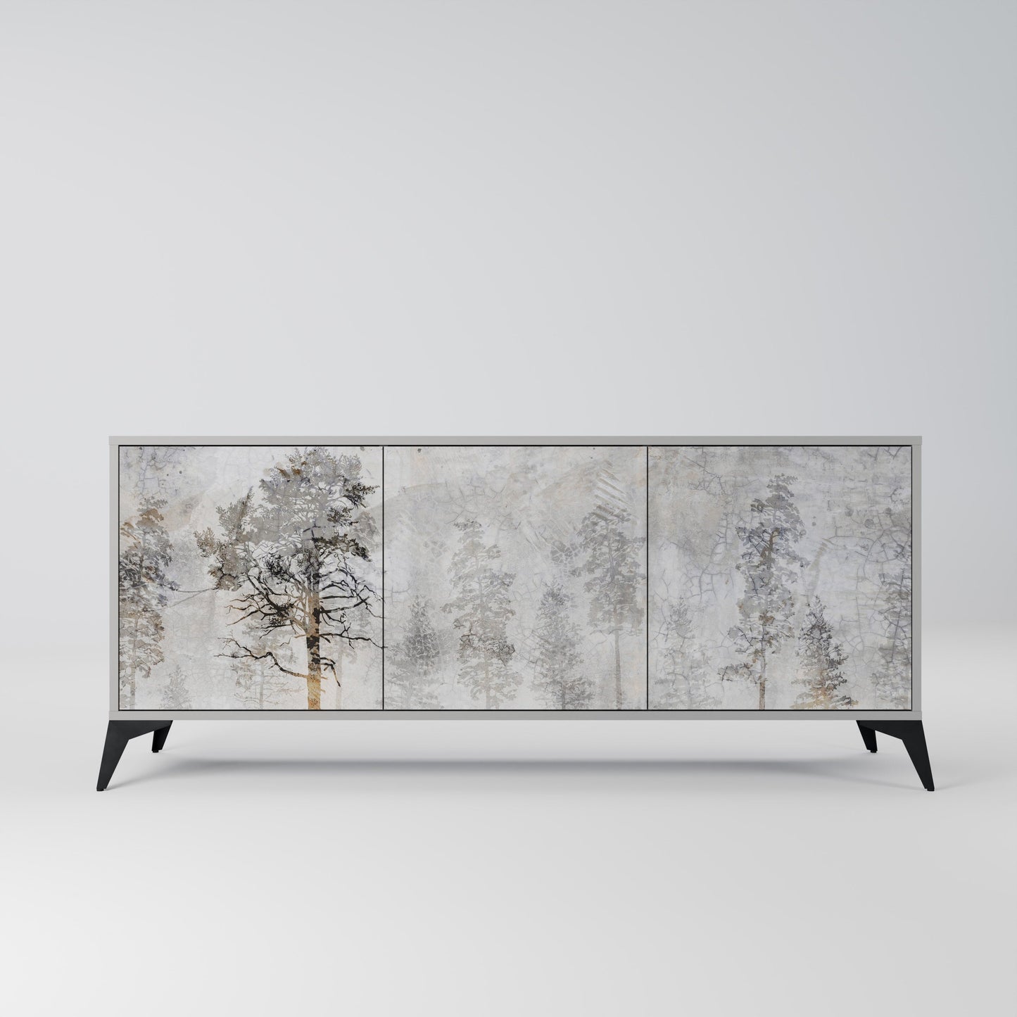 FADE IN THE TREES 3-Door Sideboard in Grey Finish