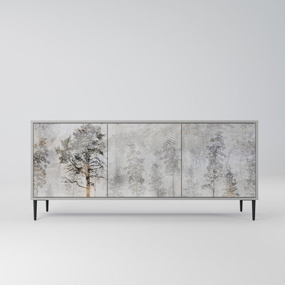 FADE IN THE TREES 3-Door Sideboard in Grey Finish