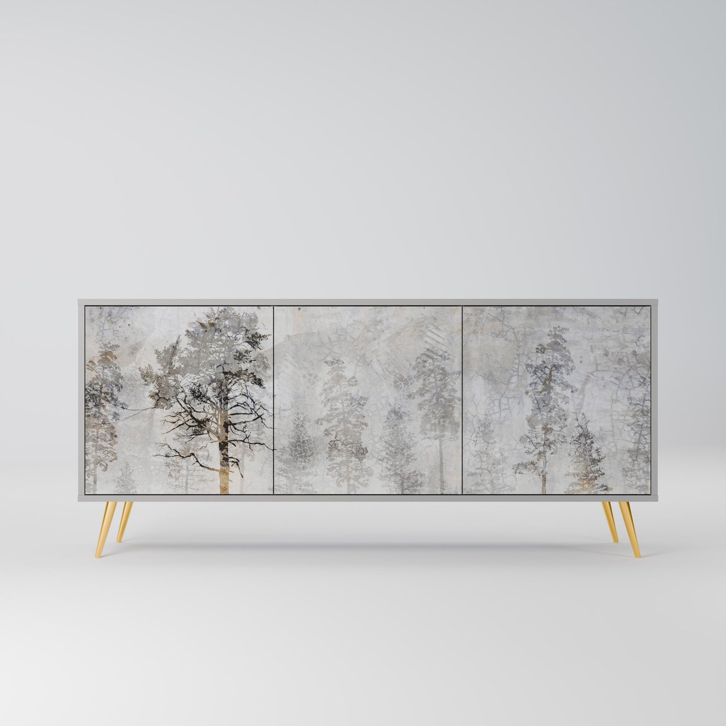 FADE IN THE TREES 3-Door Sideboard in Grey Finish