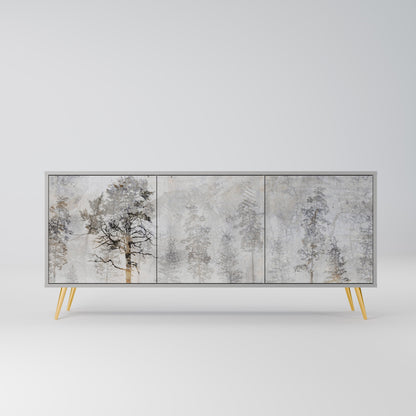 FADE IN THE TREES 3-Door Sideboard in Grey Finish