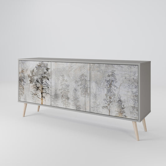 FADE IN THE TREES 3-Door Sideboard in Grey Finish