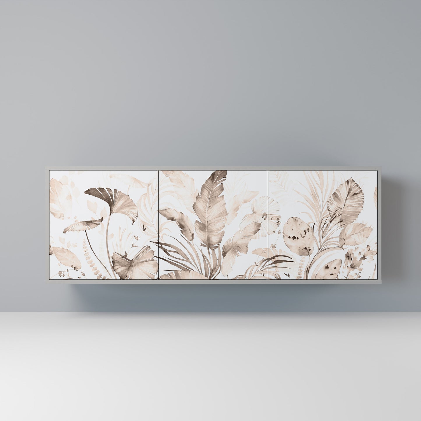 WILD TENDERNESS 3-Door Sideboard in Grey Finish