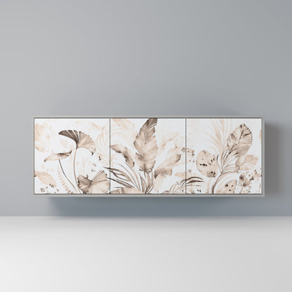 WILD TENDERNESS 3-Door Sideboard in Grey Finish