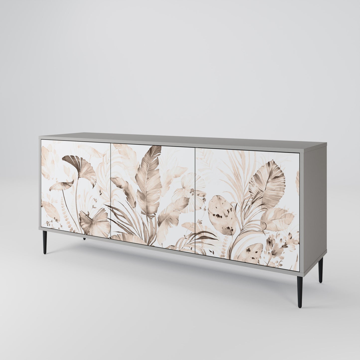 WILD TENDERNESS 3-Door Sideboard in Grey Finish
