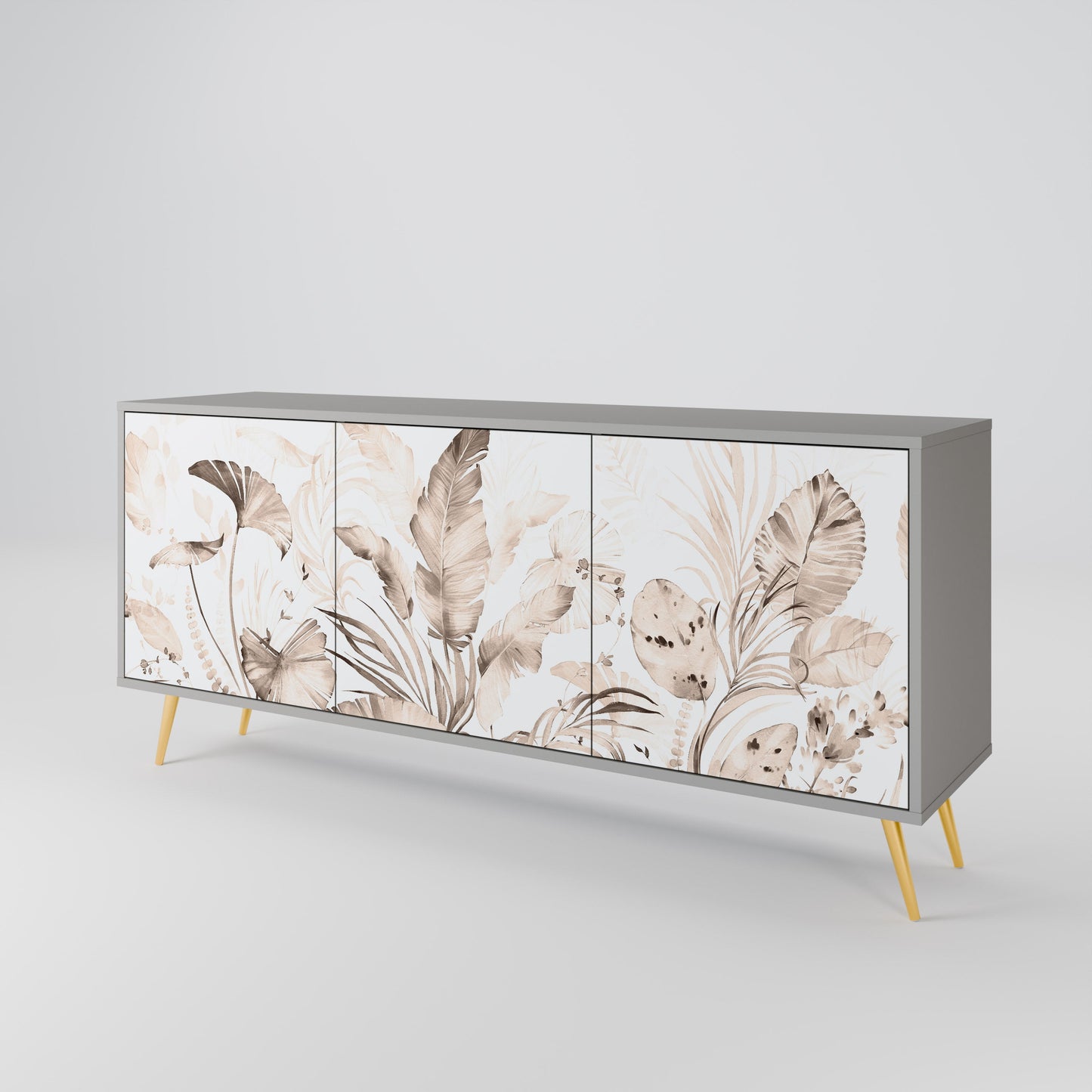 WILD TENDERNESS 3-Door Sideboard in Grey Finish