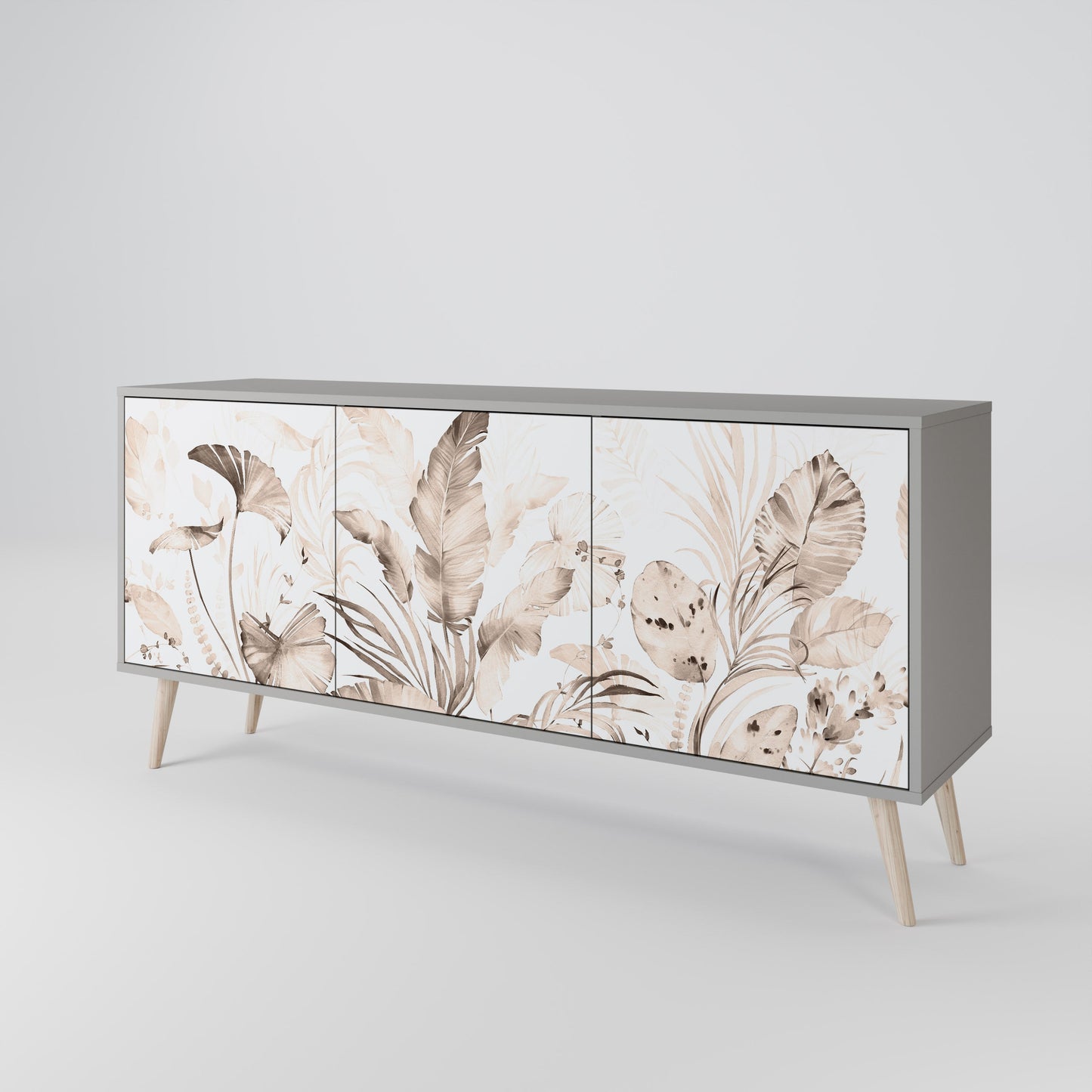 WILD TENDERNESS 3-Door Sideboard in Grey Finish