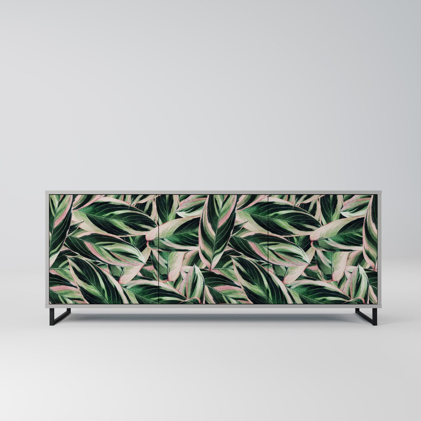 EERIE STROMANTHE 3-Door Sideboard in Grey Finish