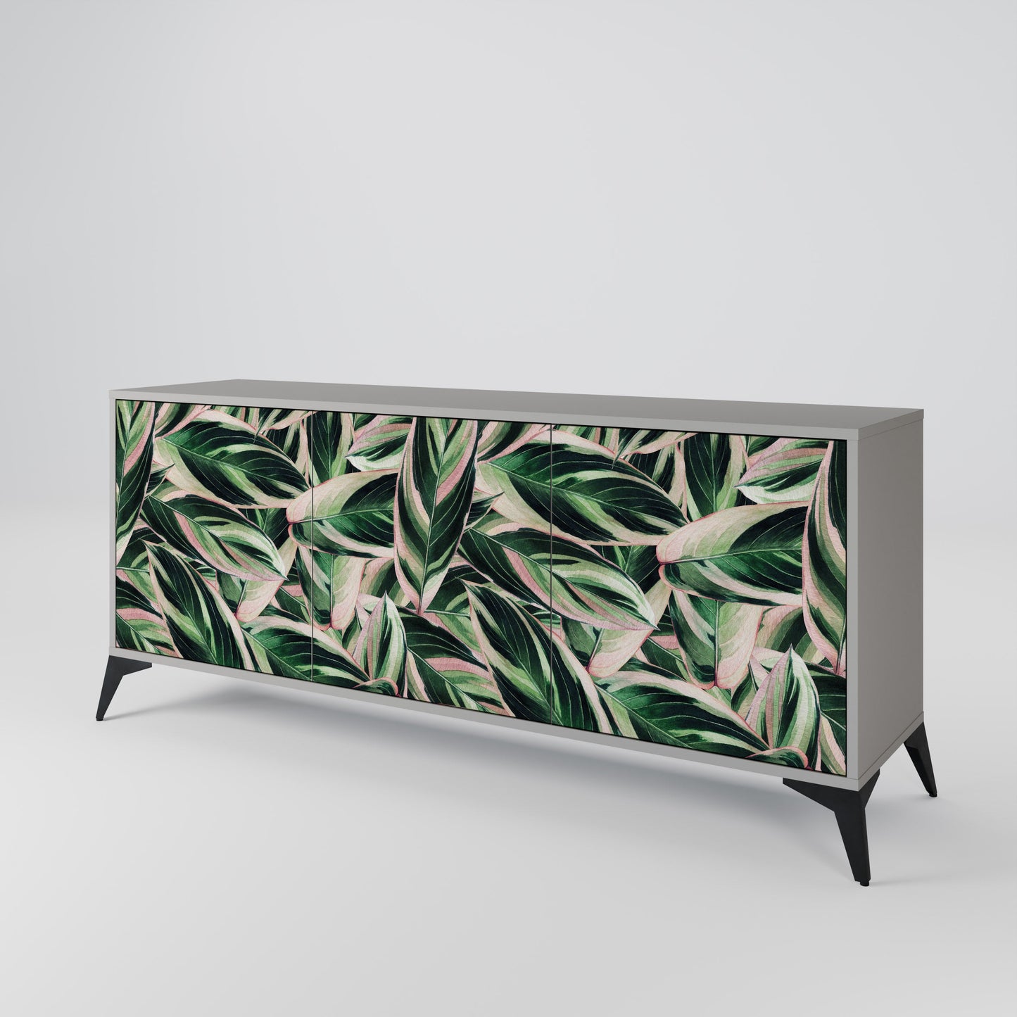 EERIE STROMANTHE 3-Door Sideboard in Grey Finish