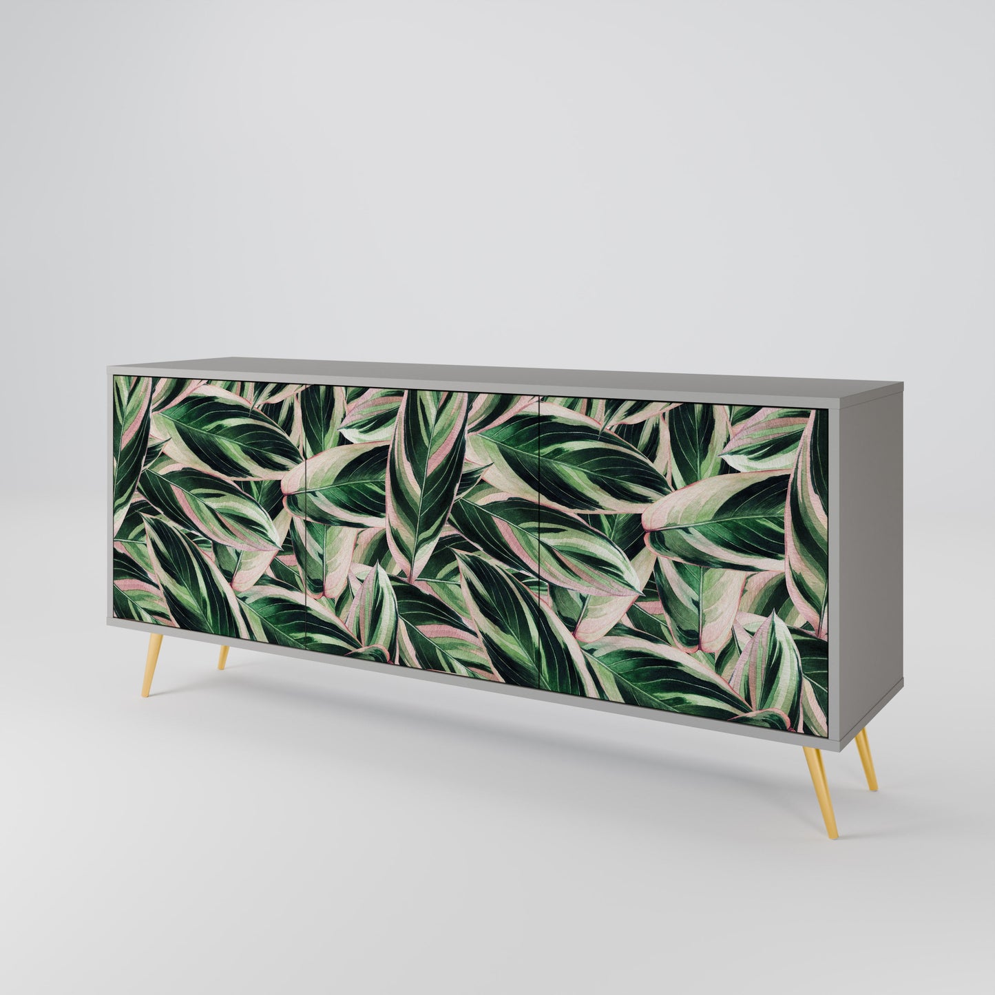 EERIE STROMANTHE 3-Door Sideboard in Grey Finish