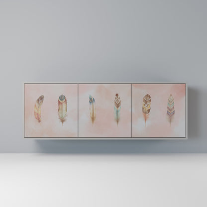 THE DELIQUESCE 3-Door Sideboard in Grey Finish