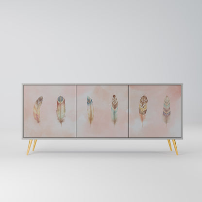 THE DELIQUESCE 3-Door Sideboard in Grey Finish