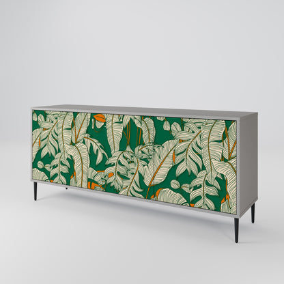 VERDANT PLEASURES 3-Door Sideboard in Grey Finish