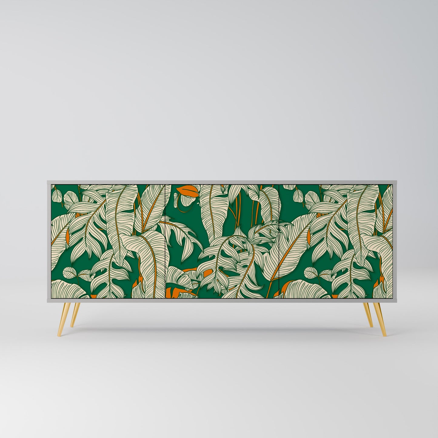 VERDANT PLEASURES 3-Door Sideboard in Grey Finish