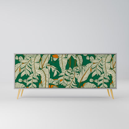 VERDANT PLEASURES 3-Door Sideboard in Grey Finish