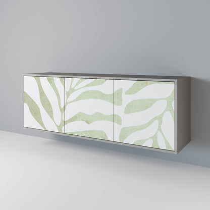 BOTANICAL SPARK 3-Door Sideboard in Grey Finish