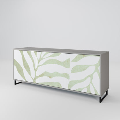 BOTANICAL SPARK 3-Door Sideboard in Grey Finish