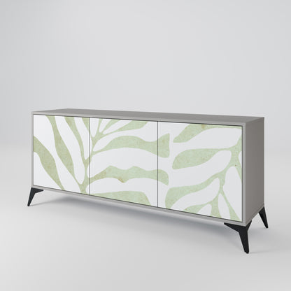 BOTANICAL SPARK 3-Door Sideboard in Grey Finish