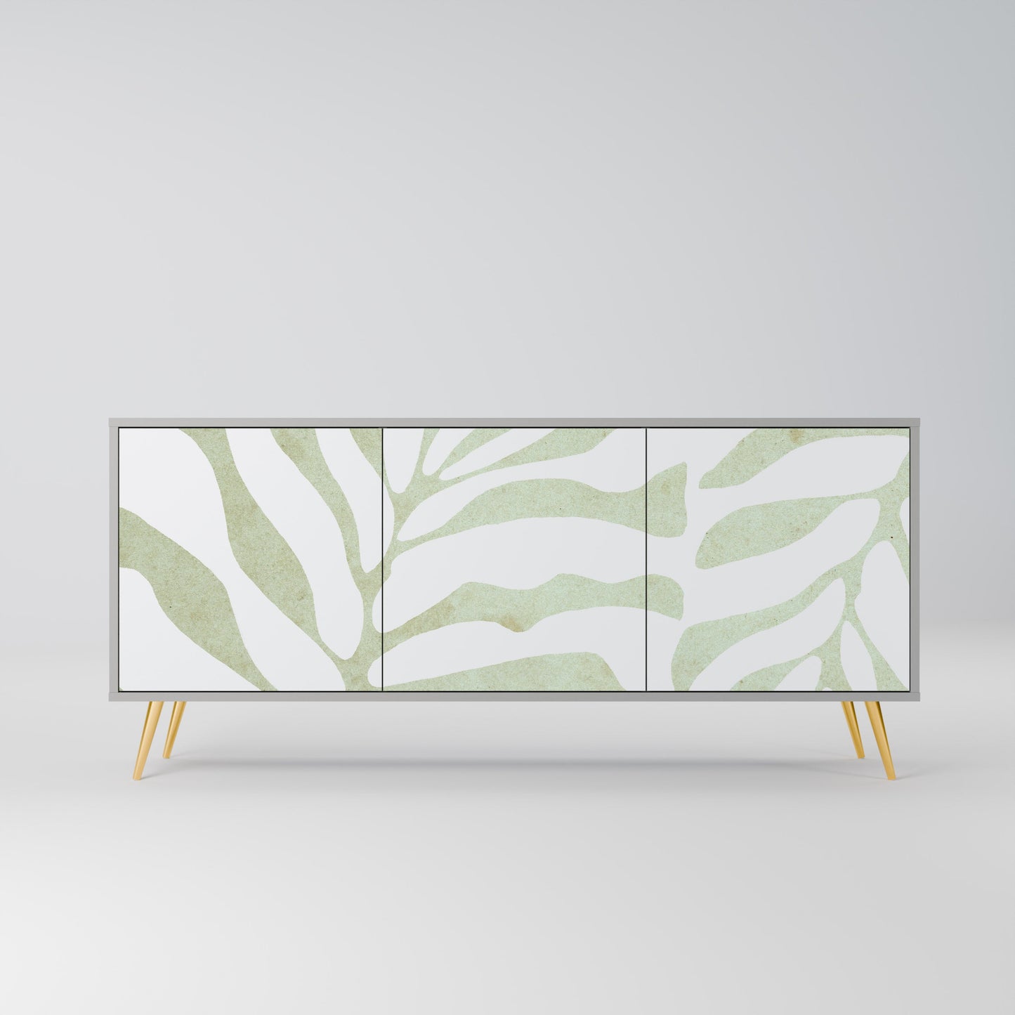 BOTANICAL SPARK 3-Door Sideboard in Grey Finish