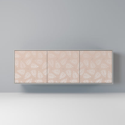 LEAVES ON BEIGE 3-Door Sideboard in Grey Finish
