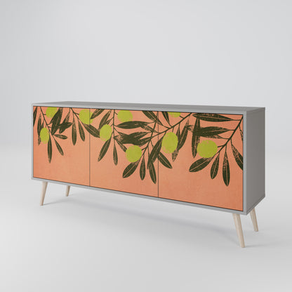 JUICY OLIVES 3-Door Sideboard in Grey Finish