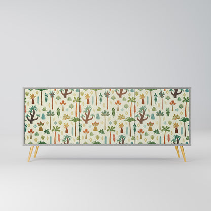 PALM SPRING 3-Door Sideboard in Grey Finish