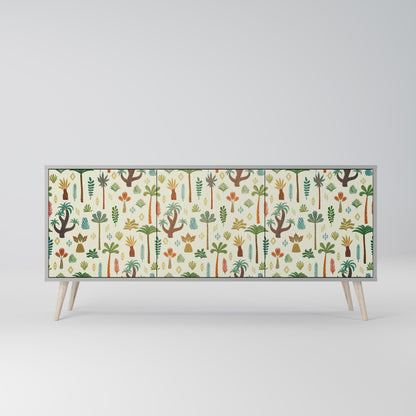 PALM SPRING 3-Door Sideboard in Grey Finish