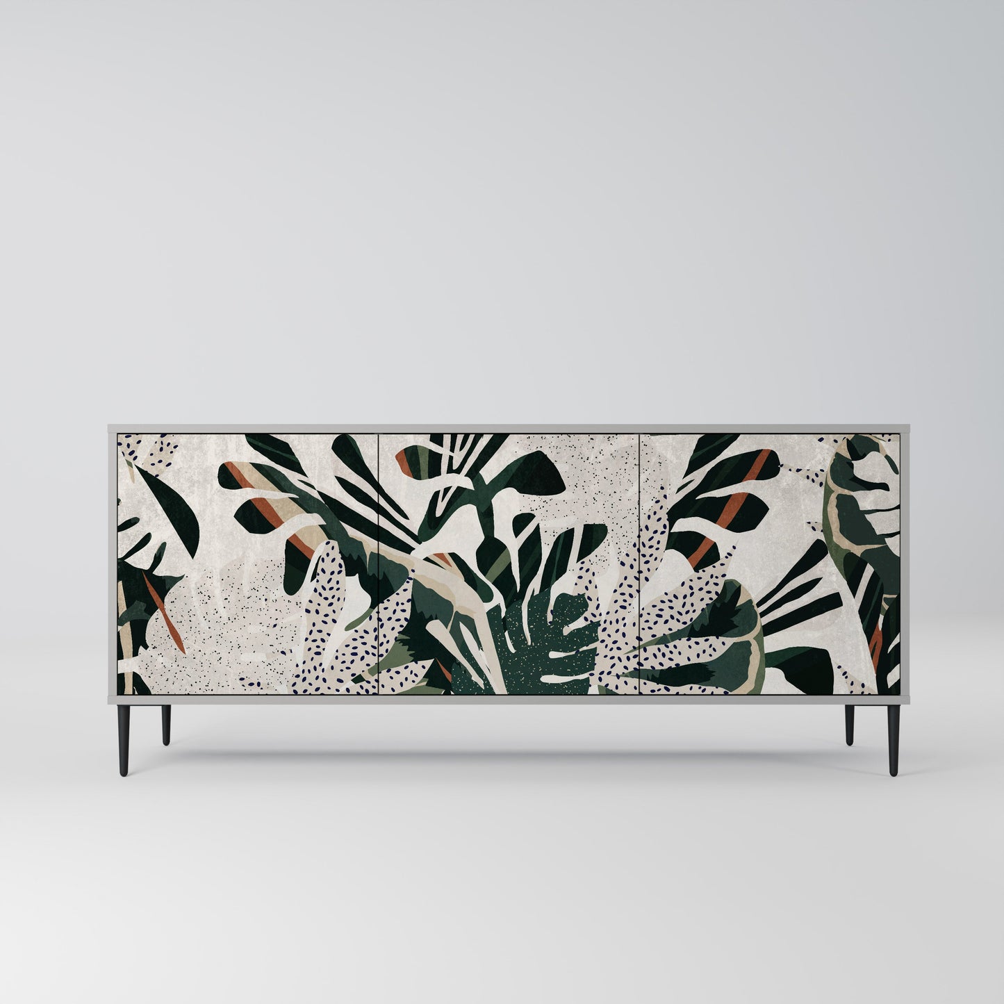 VERDURE FORMATION 3-Door Sideboard in Grey Finish