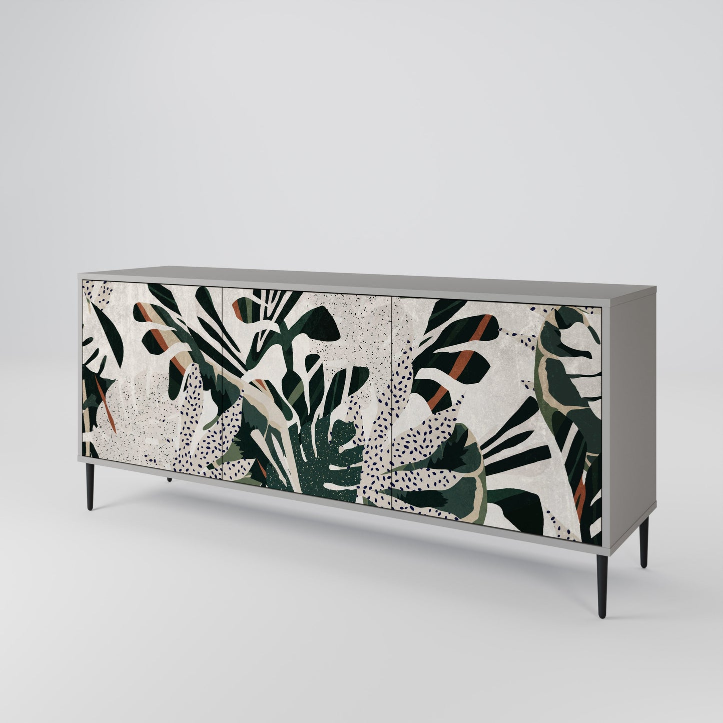 VERDURE FORMATION 3-Door Sideboard in Grey Finish