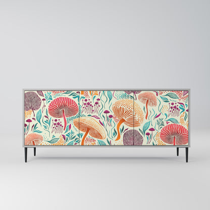 FUNGUS FANTASY 3-Door Sideboard in Grey Finish