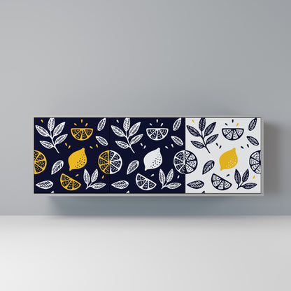 CITRUS BLACK AND WHITE 3-Door Sideboard in Grey Finish