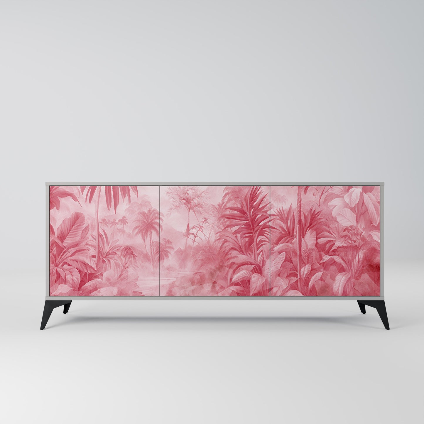 SWEET TROPICS 3-Door Sideboard in Grey Finish