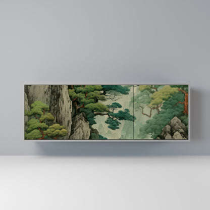 VERDURE ABYSS 3-Door Sideboard in Grey Finish