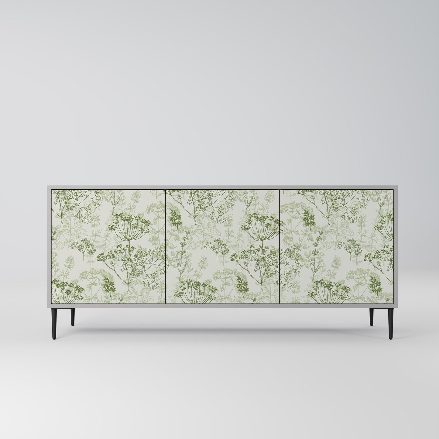 FENNEL BALDACHIN 3-Door Sideboard in Grey Finish