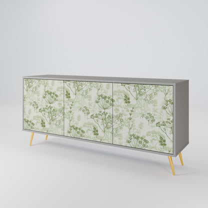 FENNEL BALDACHIN 3-Door Sideboard in Grey Finish