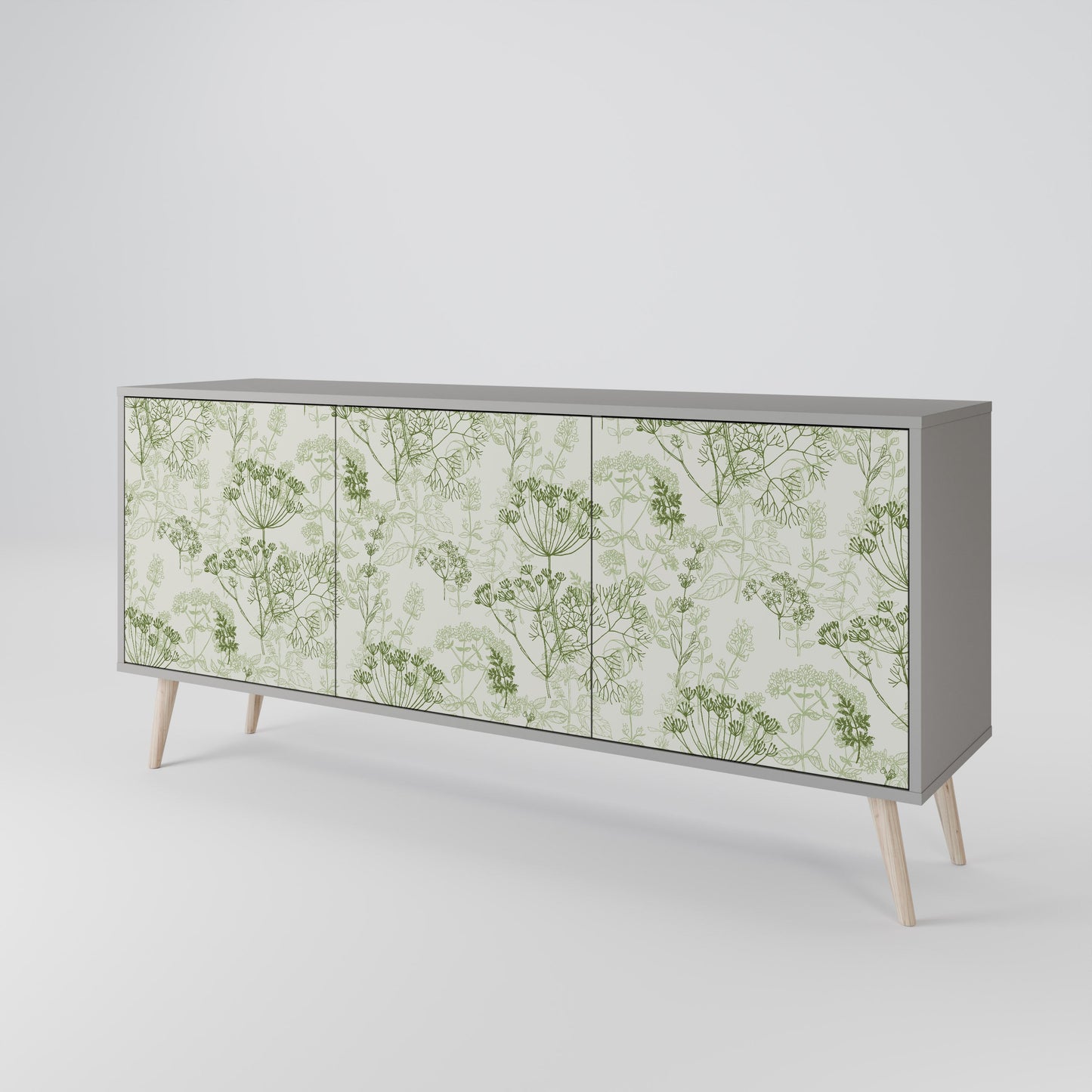 FENNEL BALDACHIN 3-Door Sideboard in Grey Finish
