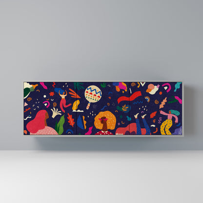 FESTIVE PLEASURES 3-Door Sideboard in Grey Finish