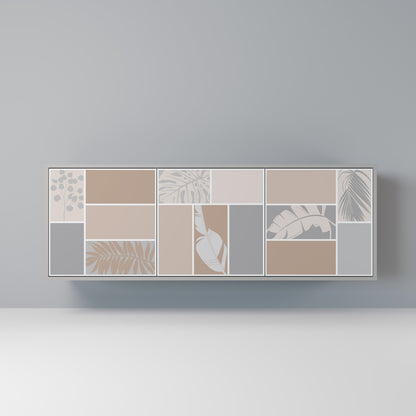 TROPICAL SHAPES 3-Door Sideboard in Grey Finish