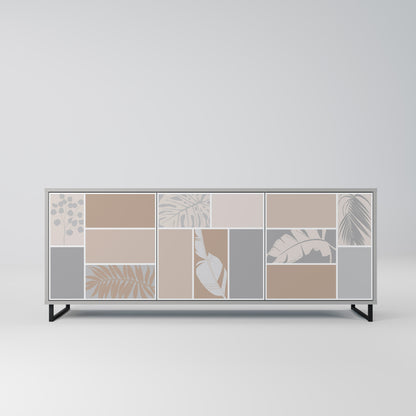TROPICAL SHAPES 3-Door Sideboard in Grey Finish